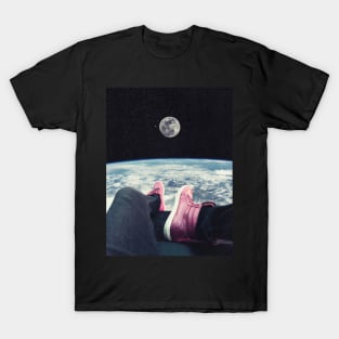 Full Moon - Space Aesthetic, Retro Futurism, Sci Fi T-Shirt